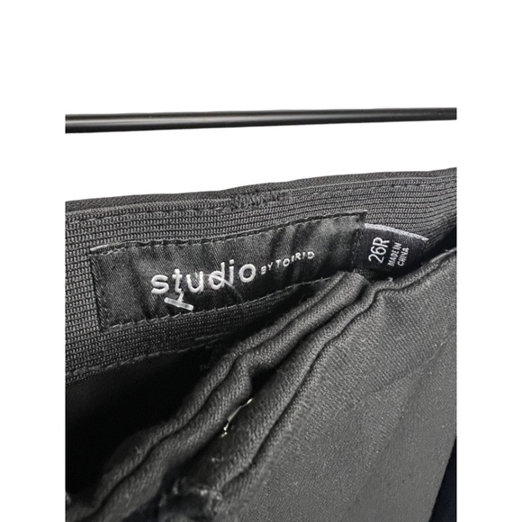 Torrid Studio Trouser Straight Deluxe Stretch Mid-Rise Pants Size 26R Black - Picture 3 of 9
